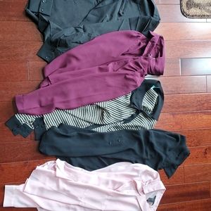 chiffon long sleeve button down bundle